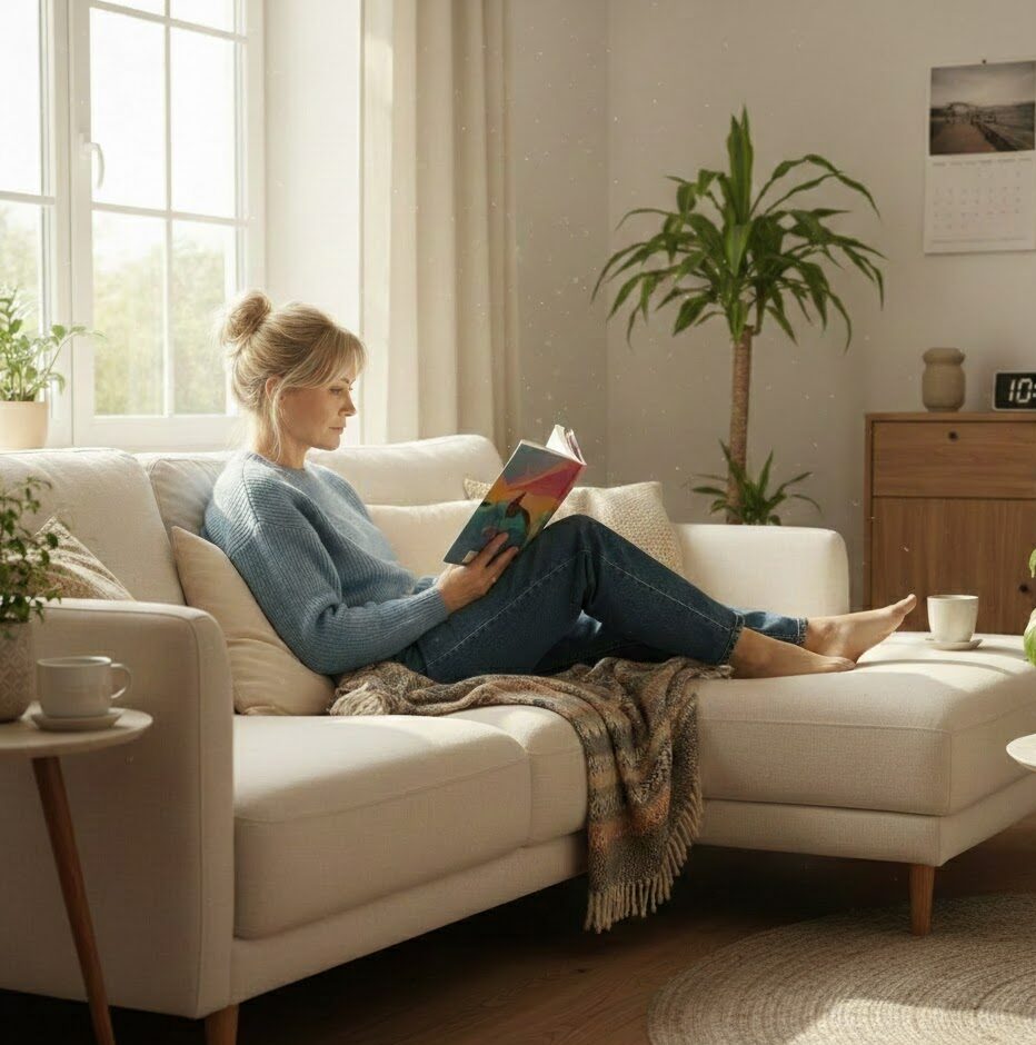Customer relaxing at home while 1StopLaundry handles their laundry